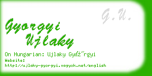 gyorgyi ujlaky business card